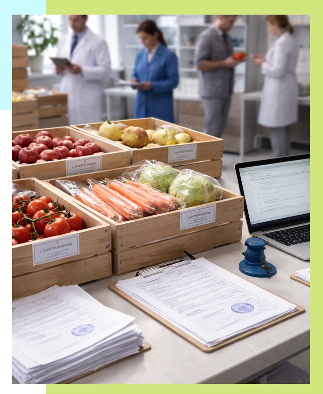 Сертификация овощей и фруктов в Мценске от 8608 р. | Алешин-Мцн
