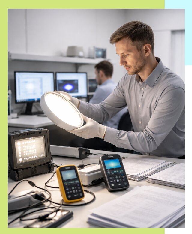 Сертификация светильников в Мценске: испытания и оформление