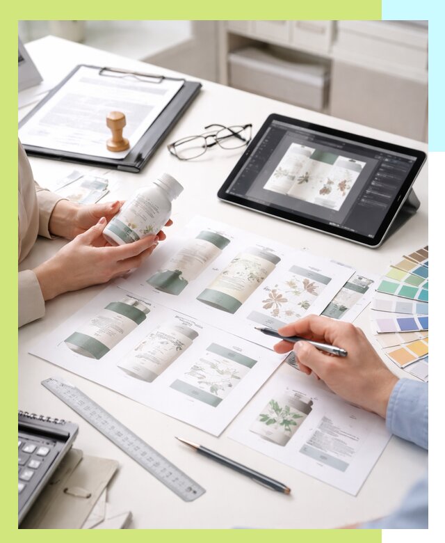 Профессиональная разработка дизайна и текста этикетки продукции в Мценске