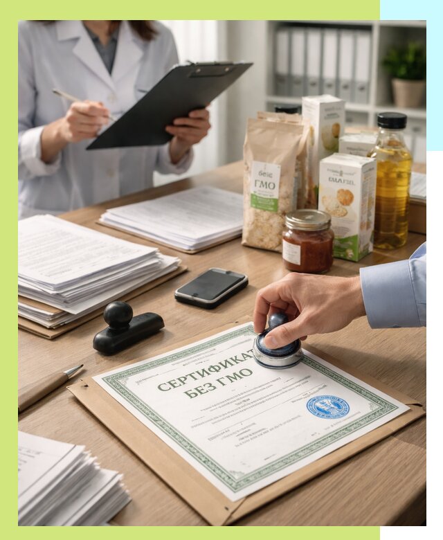 Получение сертификата Без ГМО для продукции в Мценске